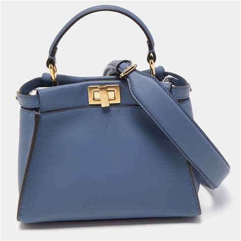 fendi mini peekaboo blue|Fendi peekaboo price euro.